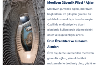 Ankara Çankaya Merdiven Güvenlik Filesi ile Güvenli ve Modern Yaşam Alanları!